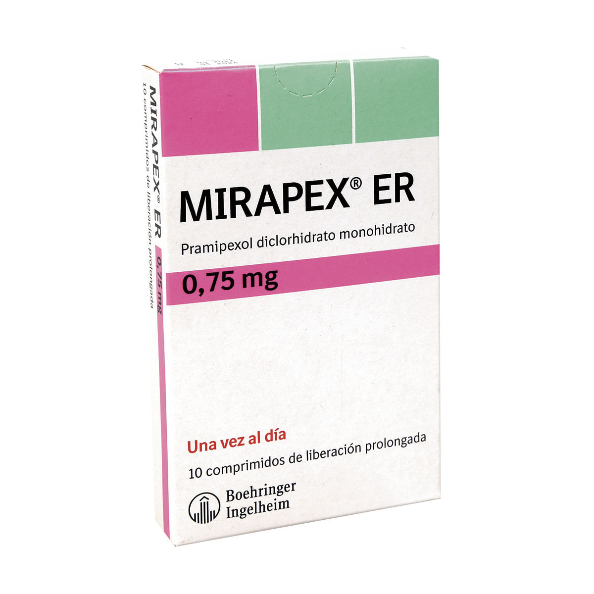 Mirapex Er 0.75 mg Tableta de Liberación Prolongada