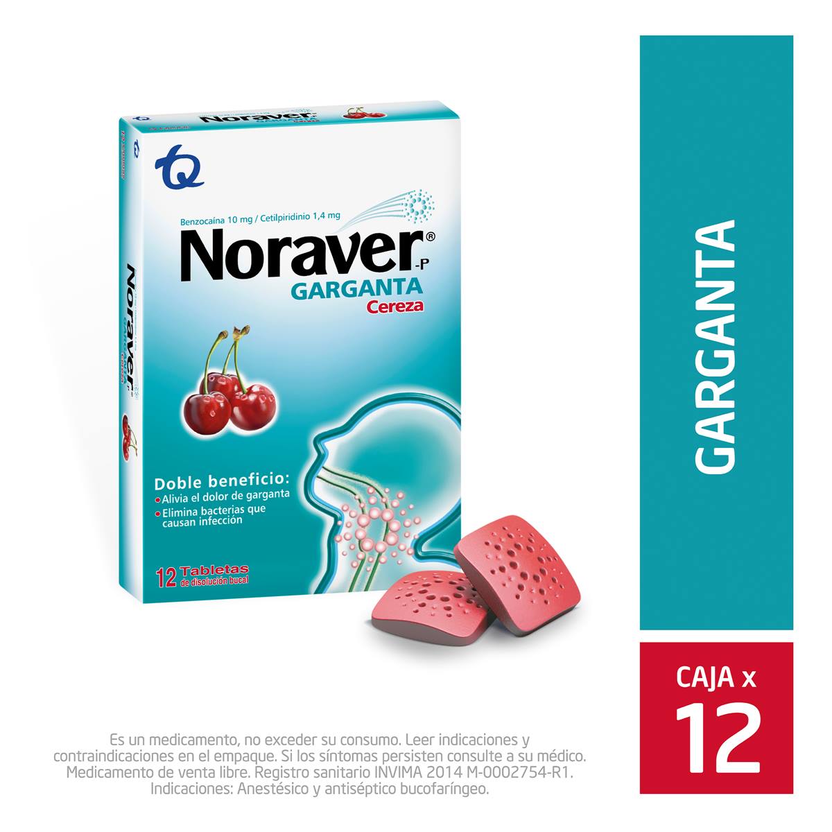 Noraver-P Cereza Tabletas De Disolución Bucal