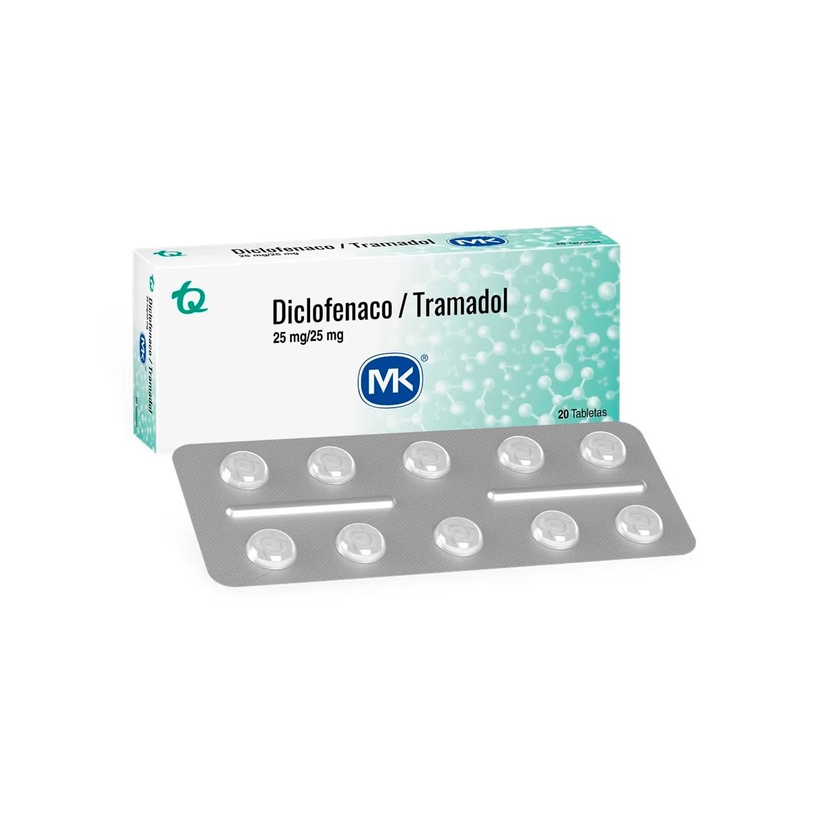 DICLOFENACO/TRAMADOL 25MG/25MG TABLETA