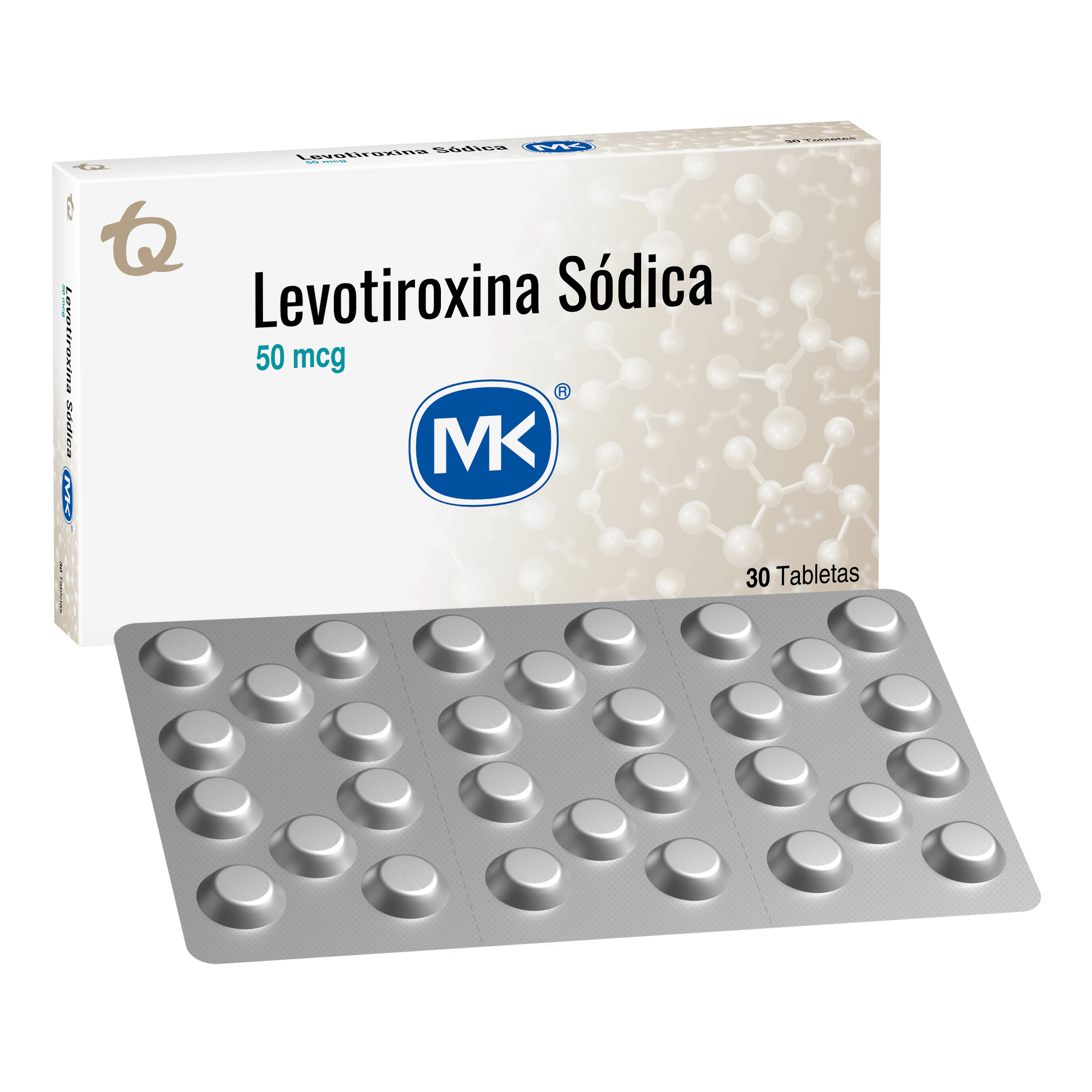 Levotiroxina 50mcg Tableta tecnoquimica