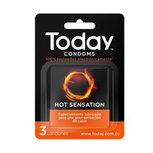 Today Condones Hot Sensation Sensación De Calor 3 Und