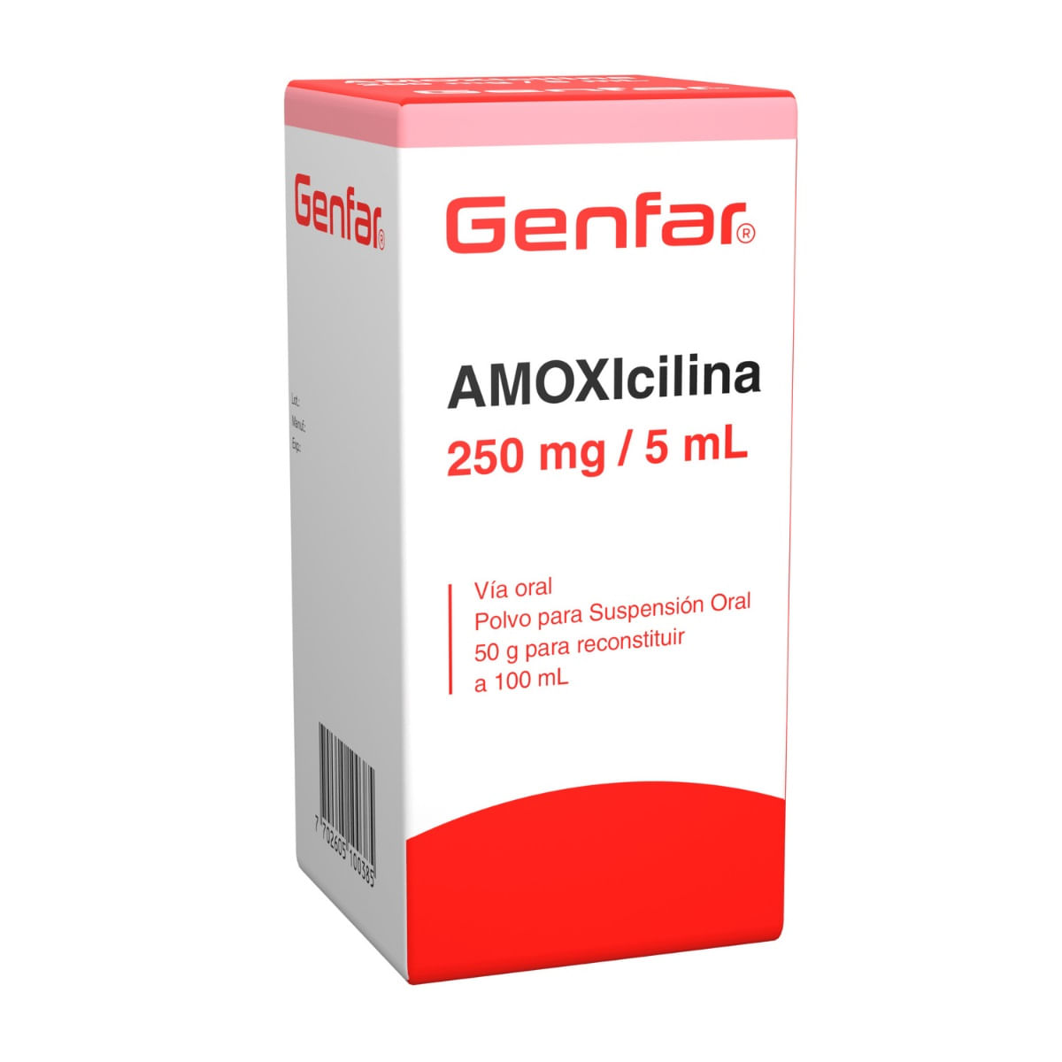 Amoxicilina 250 Mg/5 Ml Polvo Para Suspensión Genfar