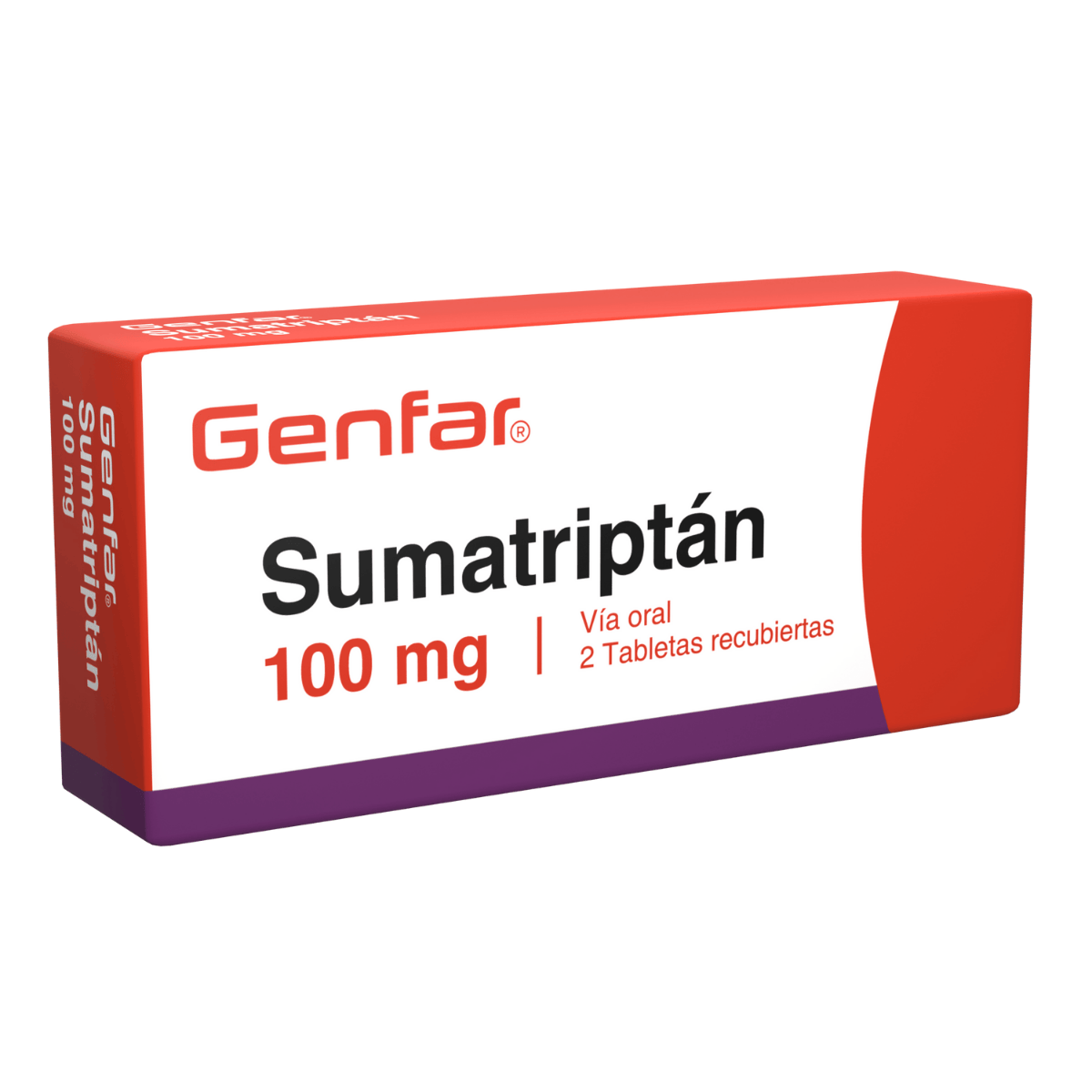 Sumatriptan 100 mg Tableta Recuberta Genfar
