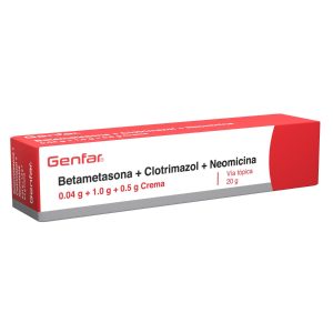 Betametasona 0.04 G + Clotrimazol 1 G + Neomicina 0.5 G Crema Genfar