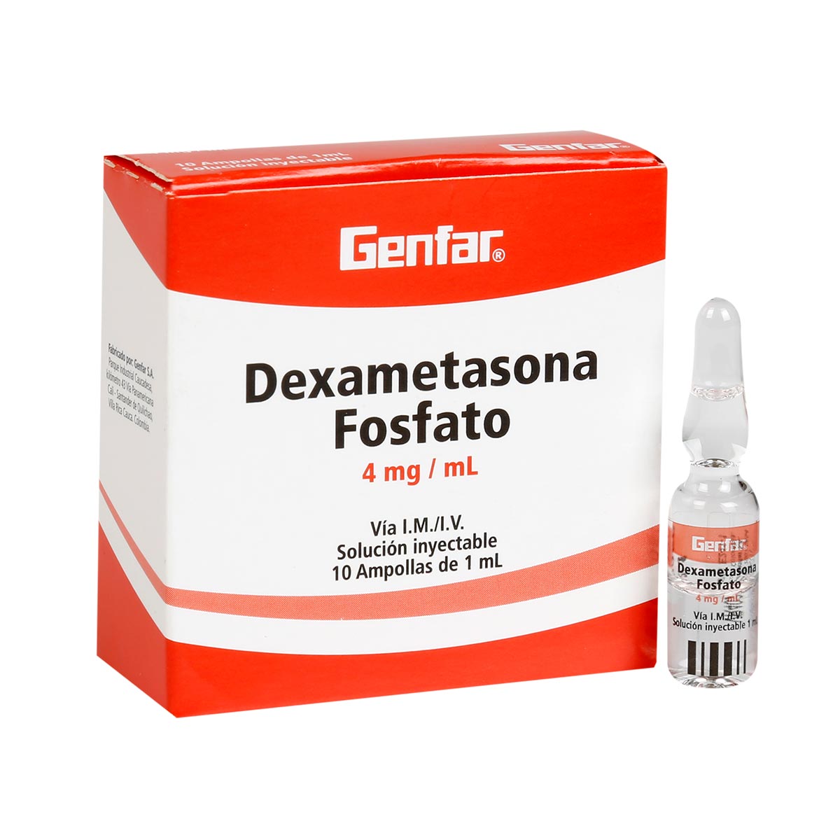 Dexametasona Fosfato 4 Mg/Ml Solución Inyectable Genfar