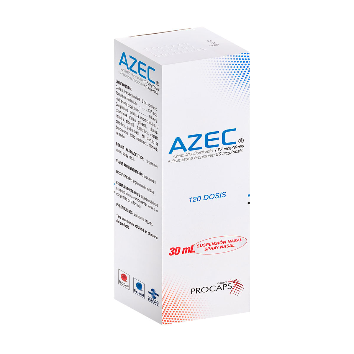 Azec 137 mcg / Dosis 50 mcg / Dosis Suspensión Nasal