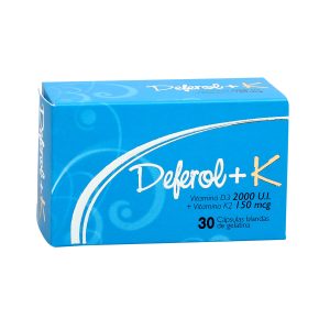 DEFEROL+K 2000UI/150MCG CAPSULA DE GELATINA BLANCA