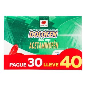 Oferta Dolofen 500mg Capsula Blanda Pague: 30 Lleve: 40