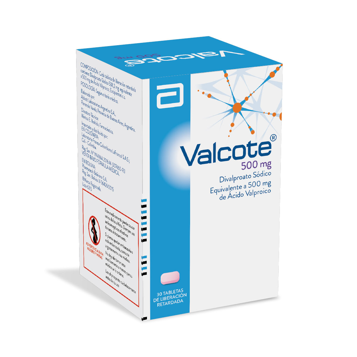 Valcote 500 mg Tableta Liberacion Retardada