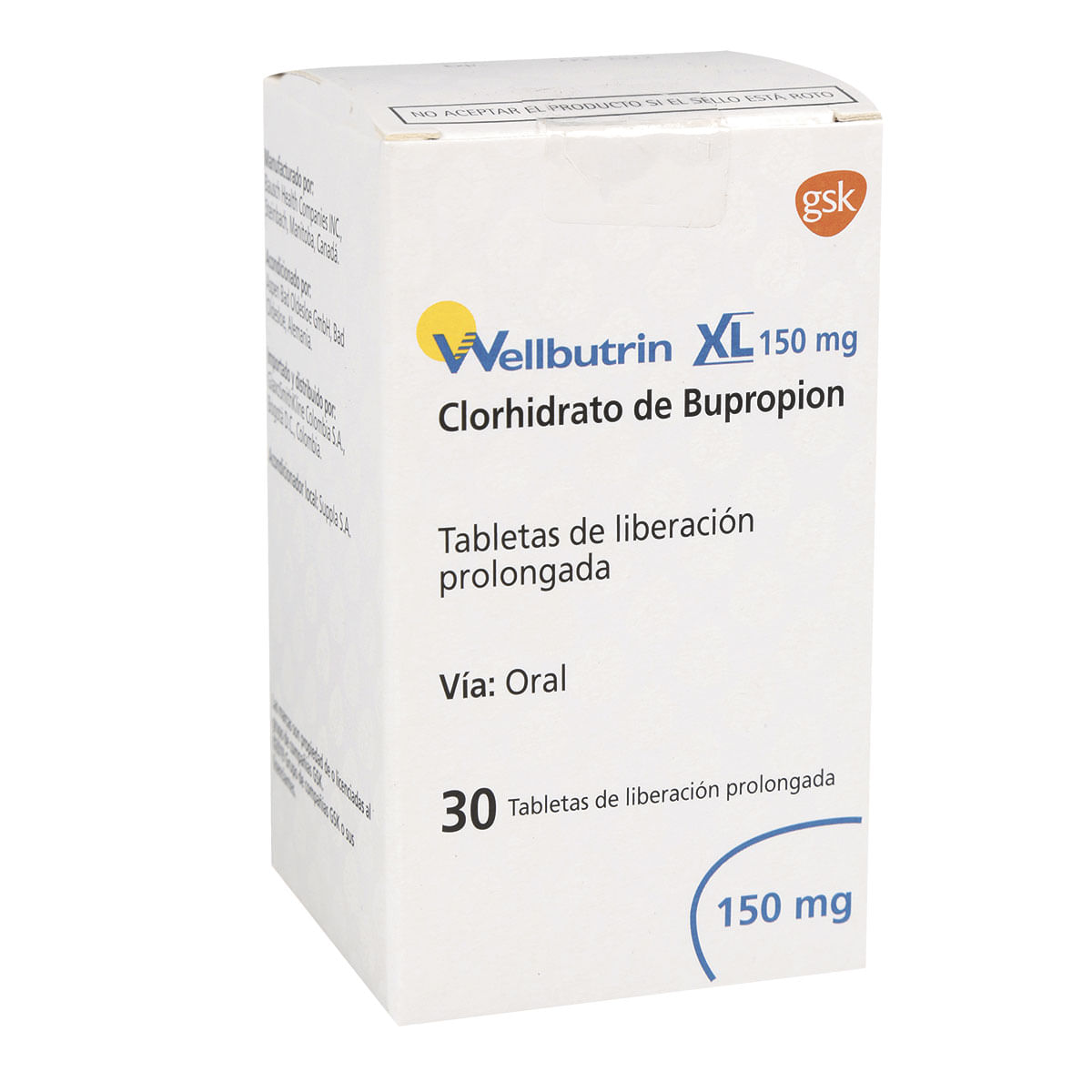 Wellbutrin Xl 150mg Tableta De Liberación Prolongada