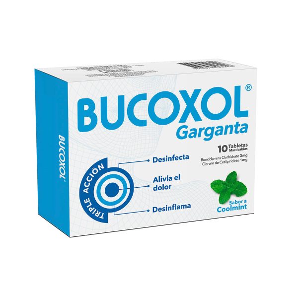 Bucoxol Tableta Masticable Sabor Cool Mint
