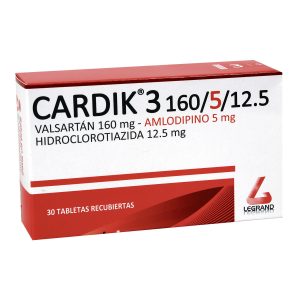 Cardik 3 160 Mg/5 Mg/ 12.5 Mg Tableta Recubierta