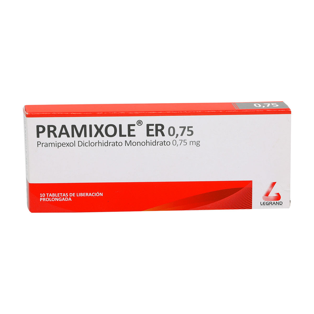 Pramixole Er 0.75mg Tableta liberacion prolongada