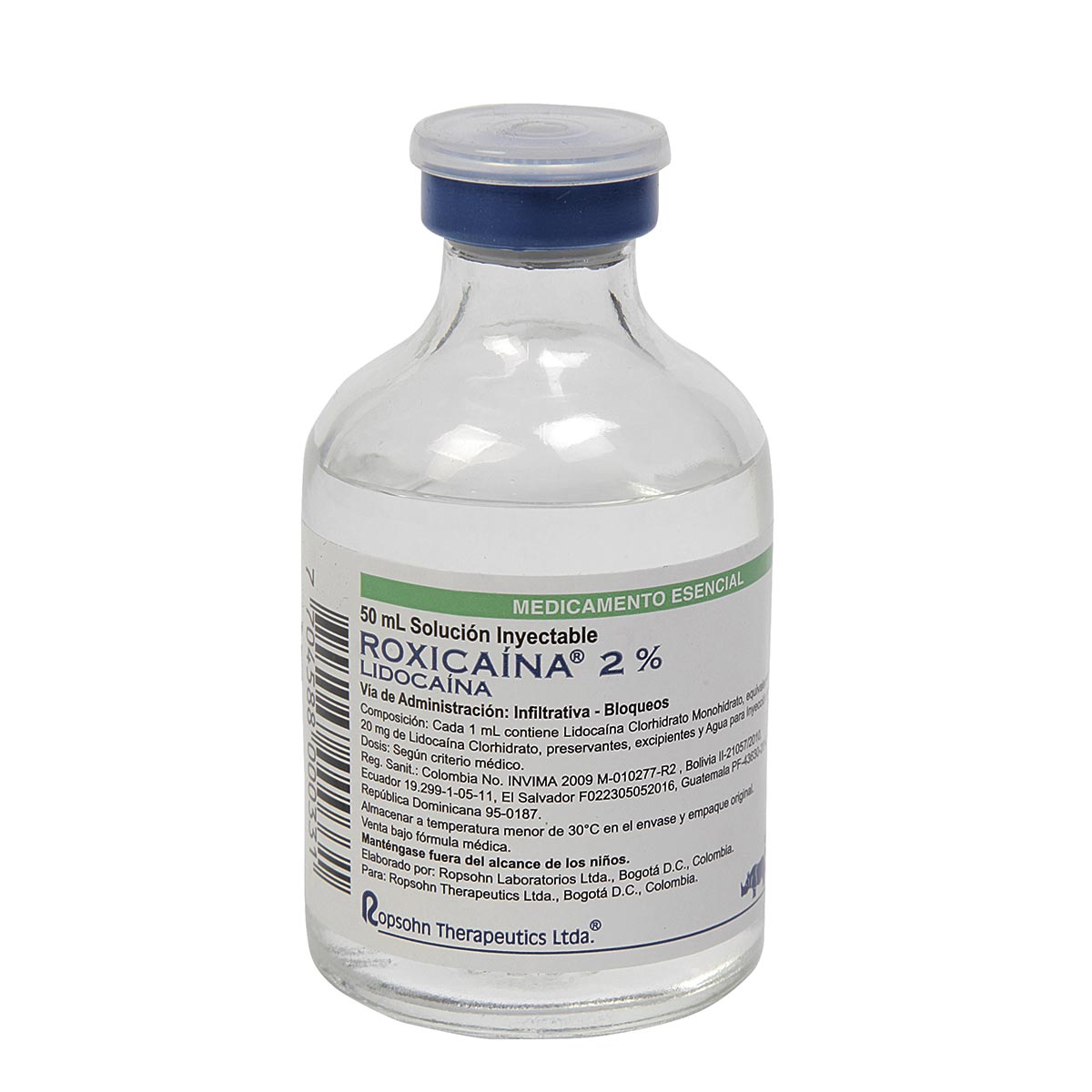 Roxicaina 2% Solución Inyectable
