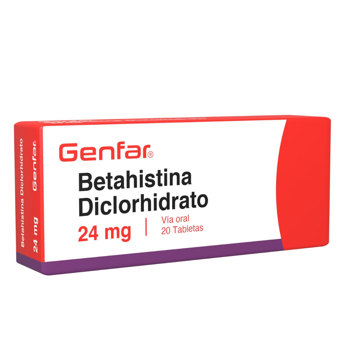 Betahistina Diclorhidrato 24 Mg Tableta Genfar