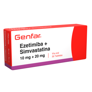 Ezetimiba 10 mg + Simvastatina 20 mg Tableta Genfar