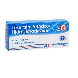 Losartan Potasico 50 Mg + Hidroclorotiazida 12.5 Mg Tableta Recubierta La Franco