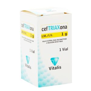 Ceftriaxona 1g Polvo Para Solución Inyectable Vitalis