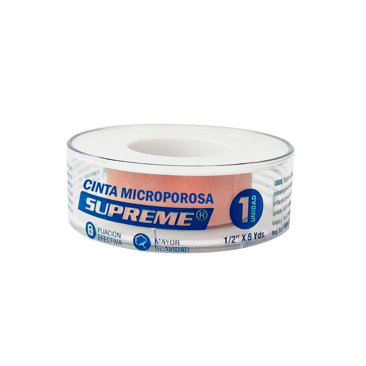 Cinta Microporosa Supreme Piel 1/2x5 Yardas