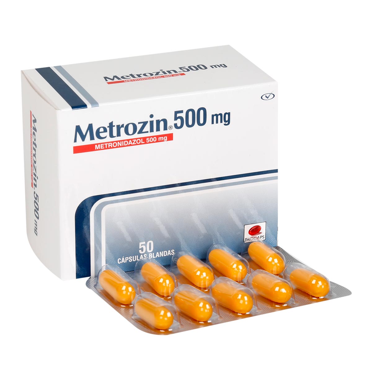 Metrozin 500mg Cápsula Blanda
