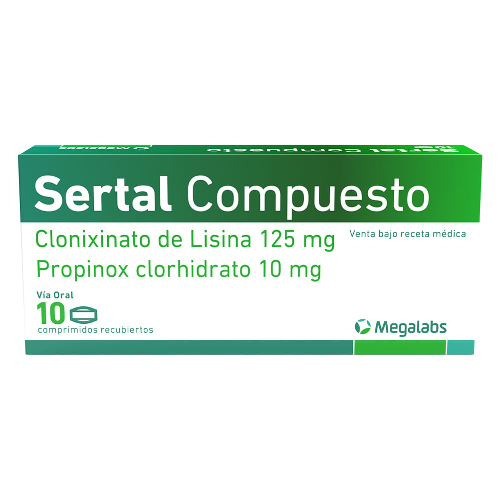 Sertal Compuesto 125 Mg/10 Mg Comprimido Recubierto
