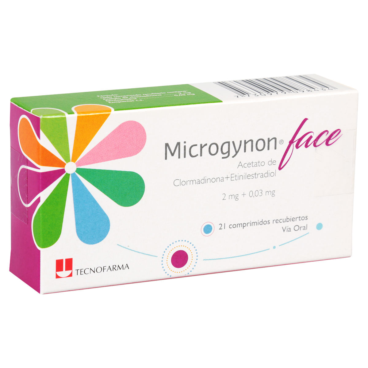 Microgynon Face 2 mg / 0.03 mg Comprimido Recubierto