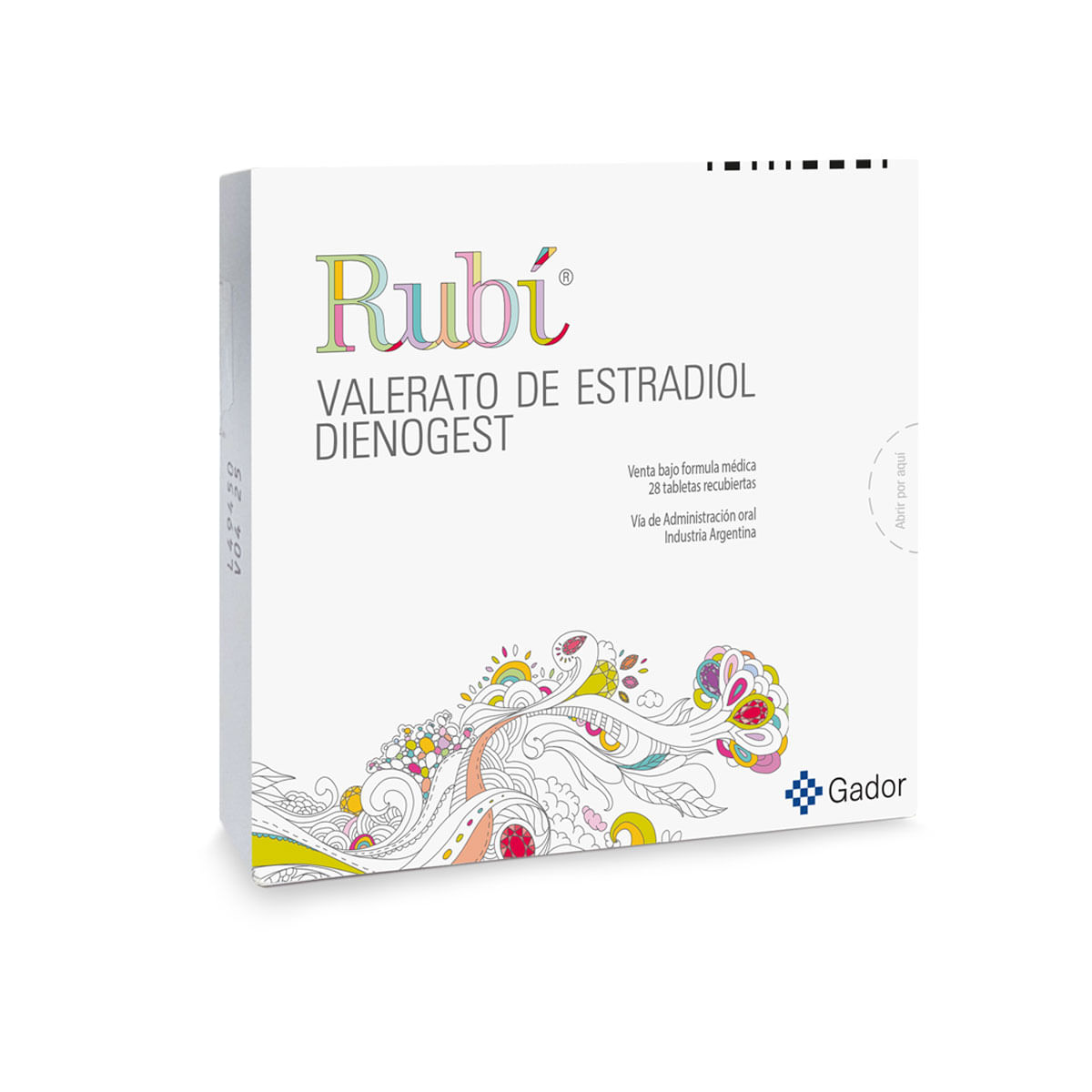 Rubi Estradiol Valerato 1-2-3 mg Dienogest 2-3 mg Tableta Recubierta