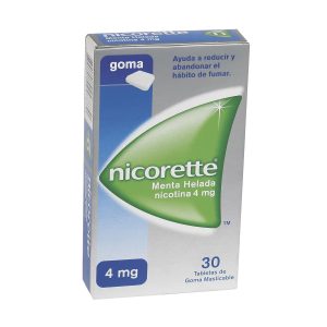 Nicorette 4 Mg Tableta Masticable Sabor Menta Helada