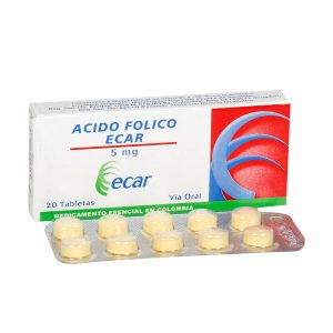 CAJA - Acido Fólico 5mg Tableta Ecar