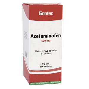 CAJA - Acetaminofen 500 Mg Tableta Genfar